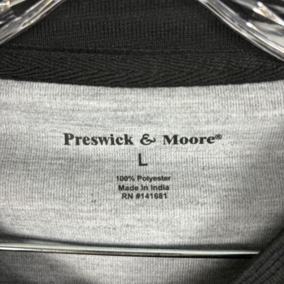 Preswick And Moore Black Comfort Tee Three Button Size L - Picture 3 of 8